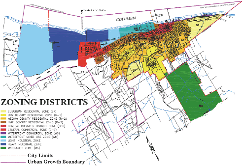 City of Rainier Zoning Map